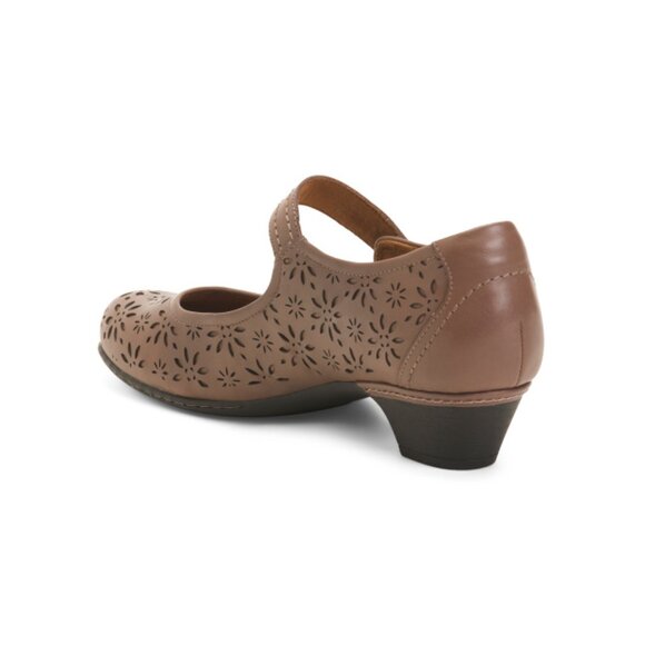 COBB HILL ROCKPORT Brown Leather Alesia Comfort Mary Jane Pumps - Picture 2 of 2